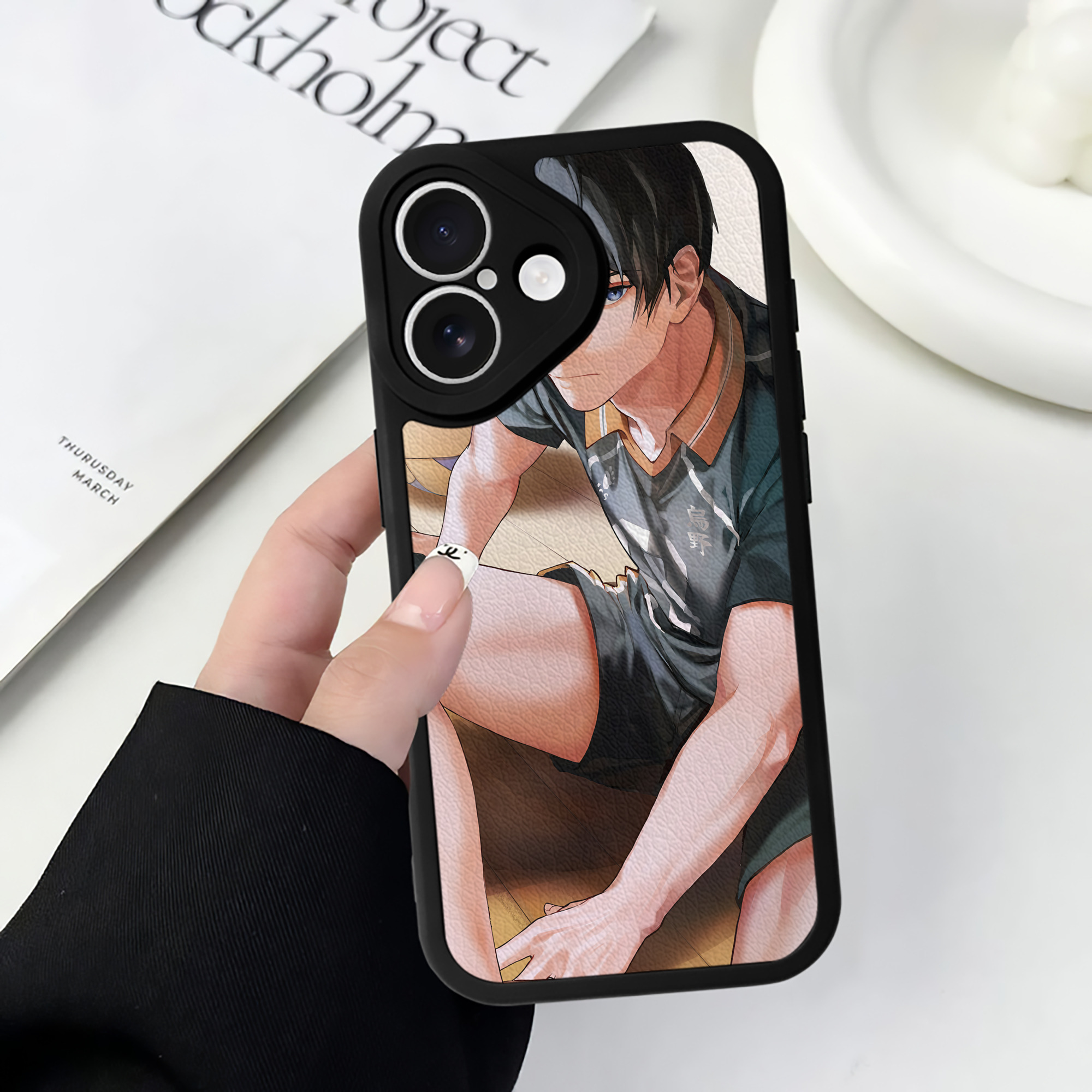 （画像用） ハイキュー!! Haikyu!! 【iPhone 16シリーズ対応】シリコンスマホケース（レザー調） 材質：シリコン
